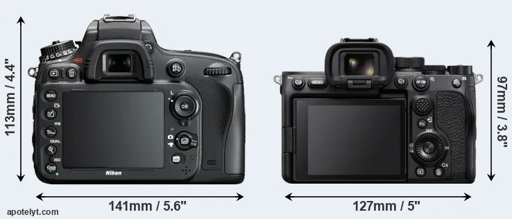 Comparison D610 or A7S III rear