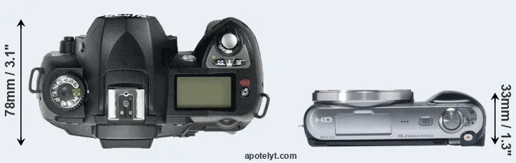 Compare D70 versus NEX-C3 top