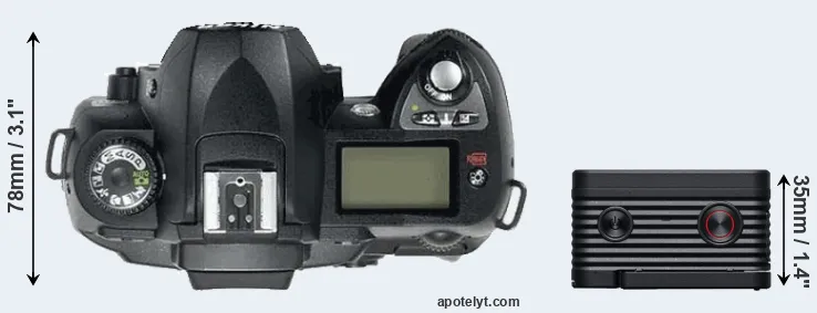 Compare D70 versus RX0 II top
