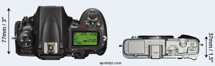 Compare D700 versus E-P5 top