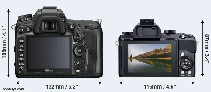 Comparison D7000 or Stylus 1 rear