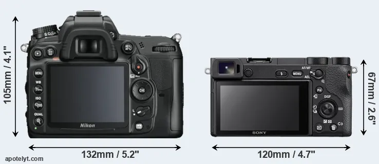 Comparison D7000 or A6500 rear
