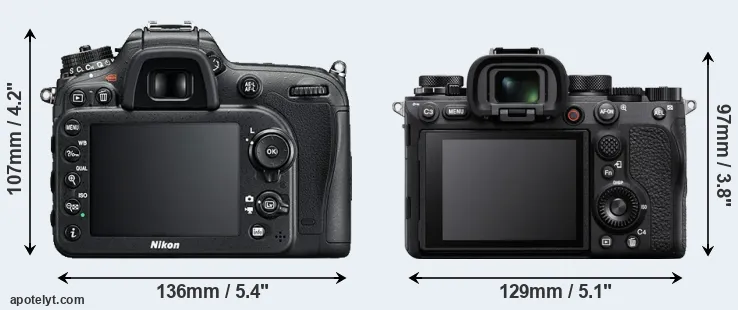 Comparison D7200 or A1 rear