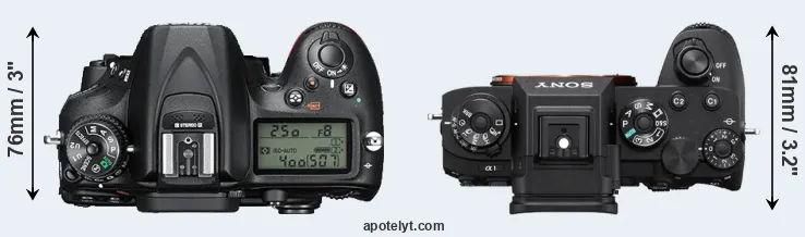 Compare D7200 versus A1 top
