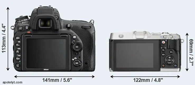 Comparison D750 or E-P5 rear
