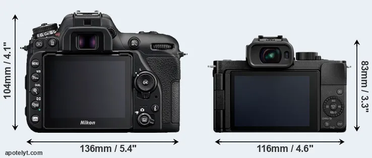 Comparison D7500 or G100 rear