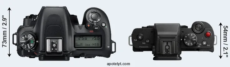 Compare D7500 versus G100 top
