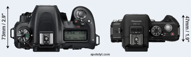Compare D7500 versus G3 top