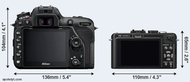 Comparison D7500 or LX5 rear
