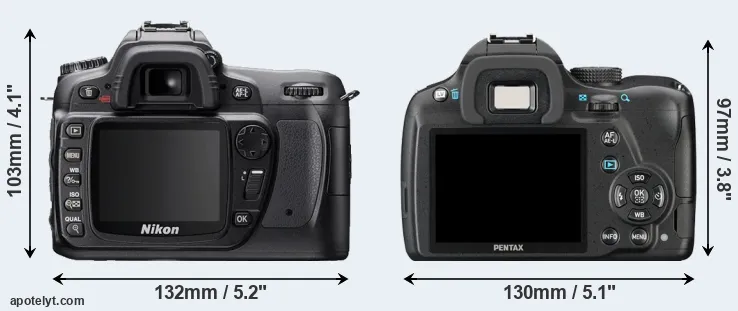 Comparison D80 or K-50 rear