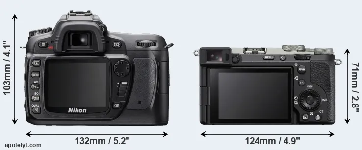 Comparison D80 or A7C II rear