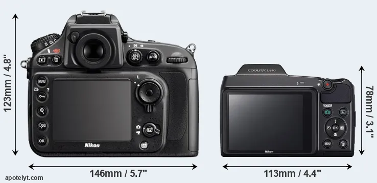 Comparison D800 or L840 rear