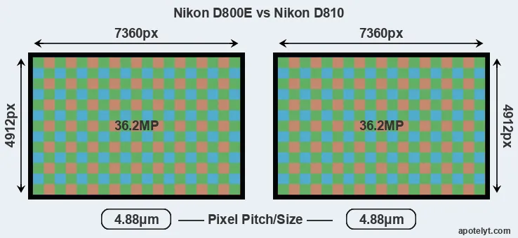 D800E versus D810 MP