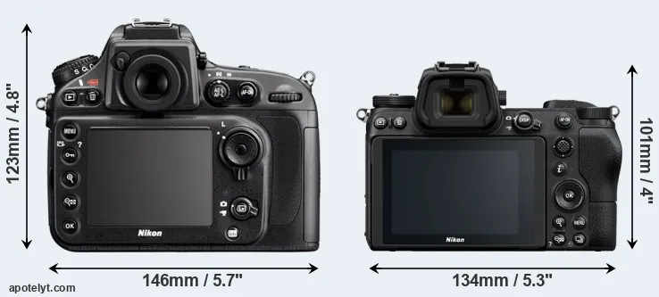 Comparison D800E or Z7 rear