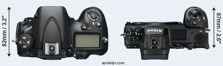 Compare D800E versus Z7 top