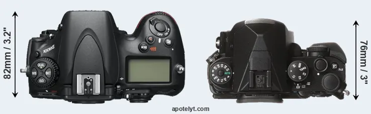 Compare D800E versus KP top