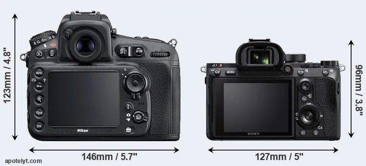Comparison D810 or A7R III rear