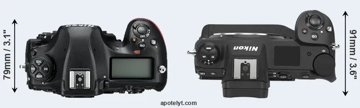 Compare D850 versus Z9 top
