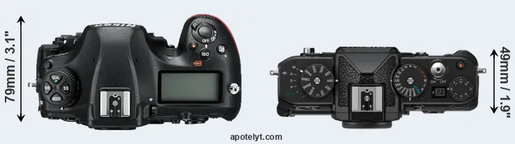Compare D850 versus Zf top
