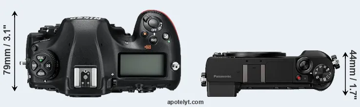 Compare D850 versus GX80 top
