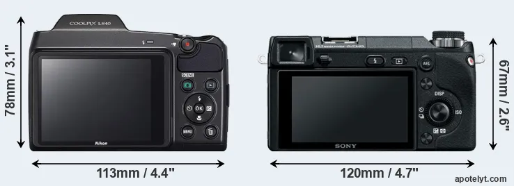 Comparison L840 or NEX-6 rear