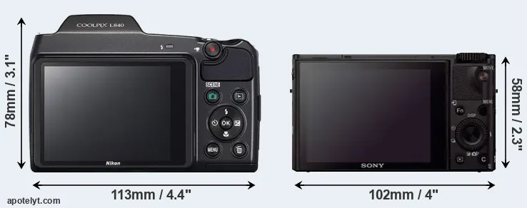 Comparison L840 or RX100 III rear