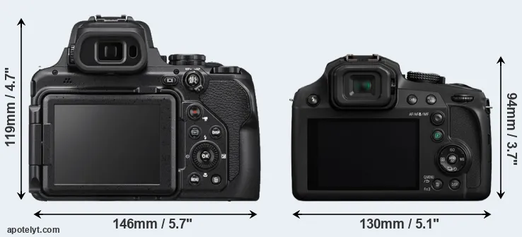 Comparison P1000 or FZ80 rear