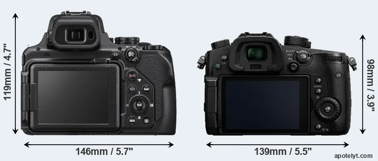 Comparison P1000 or GH5 rear