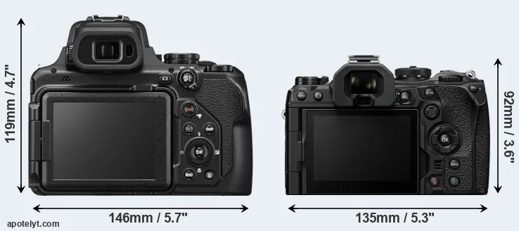 Comparison P1100 or OM-1 rear