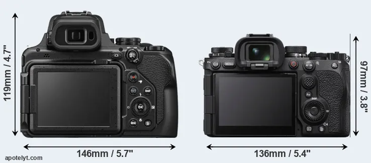 Comparison P1100 or A1 II rear