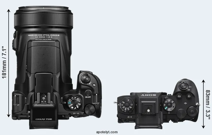 Compare P1100 versus A1 II top