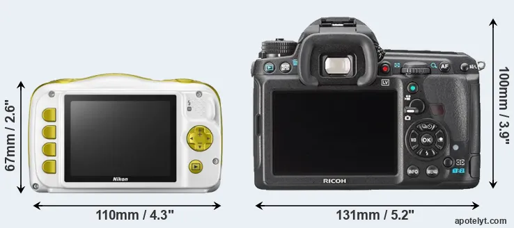 Comparison W150 or K-3 rear