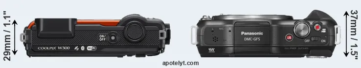 Compare W300 versus GF5 top