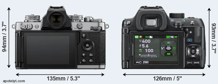 Comparison Z fc or K-70 rear
