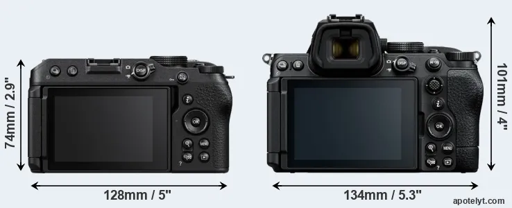 Comparison Z30 or Z5 II rear