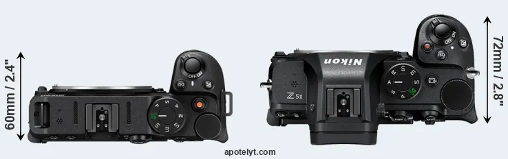 Compare Z30 versus Z5 II top