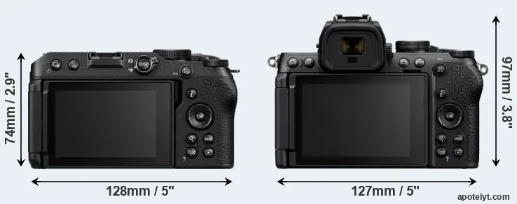 Comparison Z30 or Z50 II rear