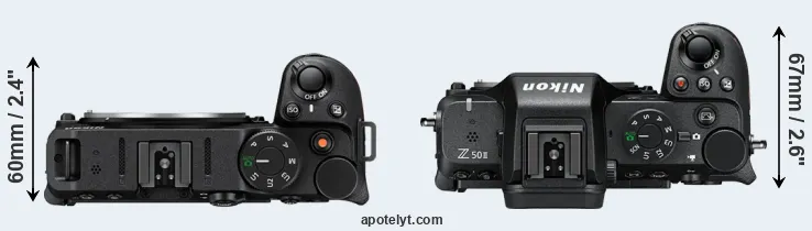Compare Z30 versus Z50 II top