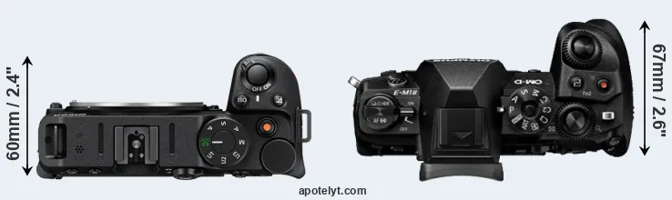 Compare Z30 versus E-M1 II top