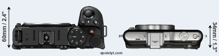 Compare Z30 versus E-PM1 top