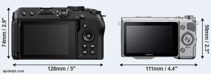Comparison Z30 or NEX-5T rear