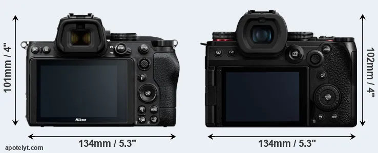 Comparison Z5 or G9 II rear