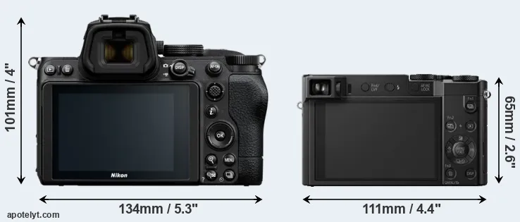Comparison Z5 or TZ100 rear