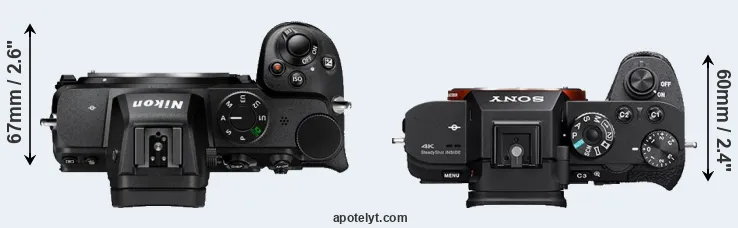 Compare Z5 versus A7S II top