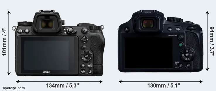 Comparison Z6 II or FZ82D rear