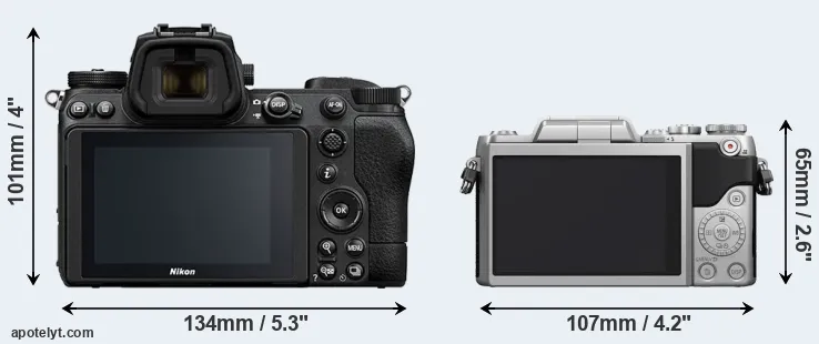 Comparison Z6 II or GF7 rear