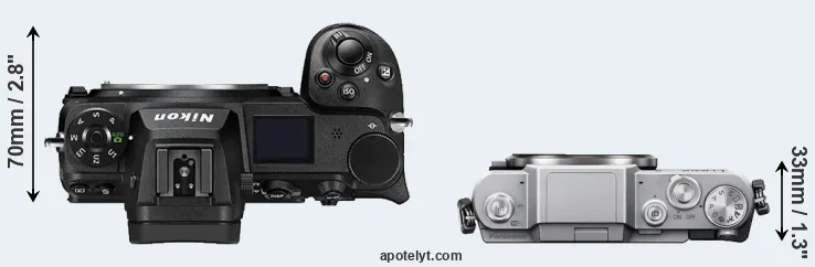 Compare Z6 II versus GF7 top
