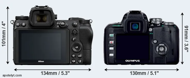 Comparison Z6 or E-400 rear