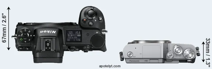 Compare Z6 versus GX800 top