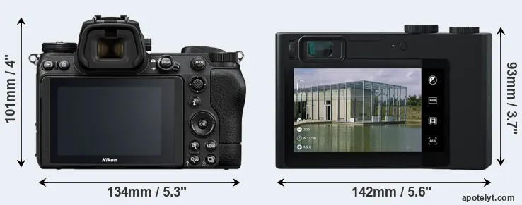 Comparison Z7 II or ZX1 rear